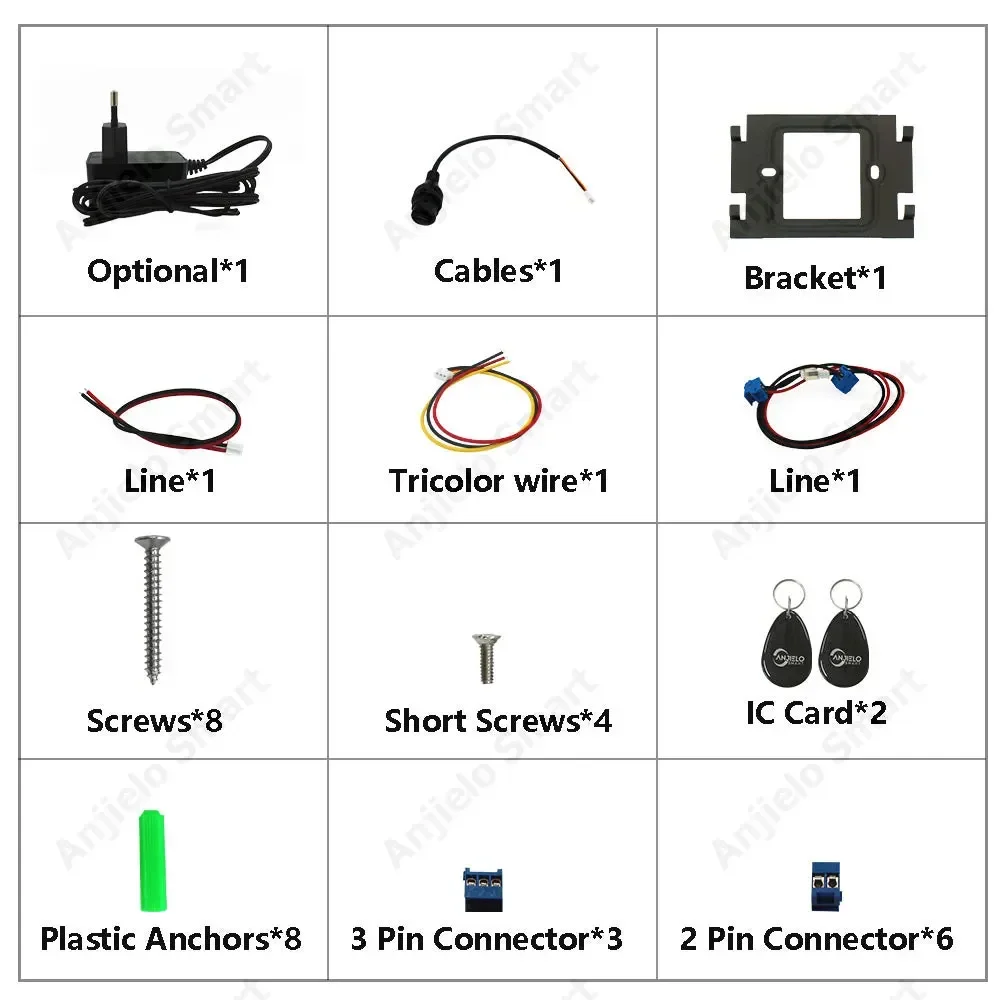 2 Wired BUS Video Intercom Doorbell Camera 1080P Tuya 10 Inch Touch Monitor With RFID Card Access For 4 Home Villa