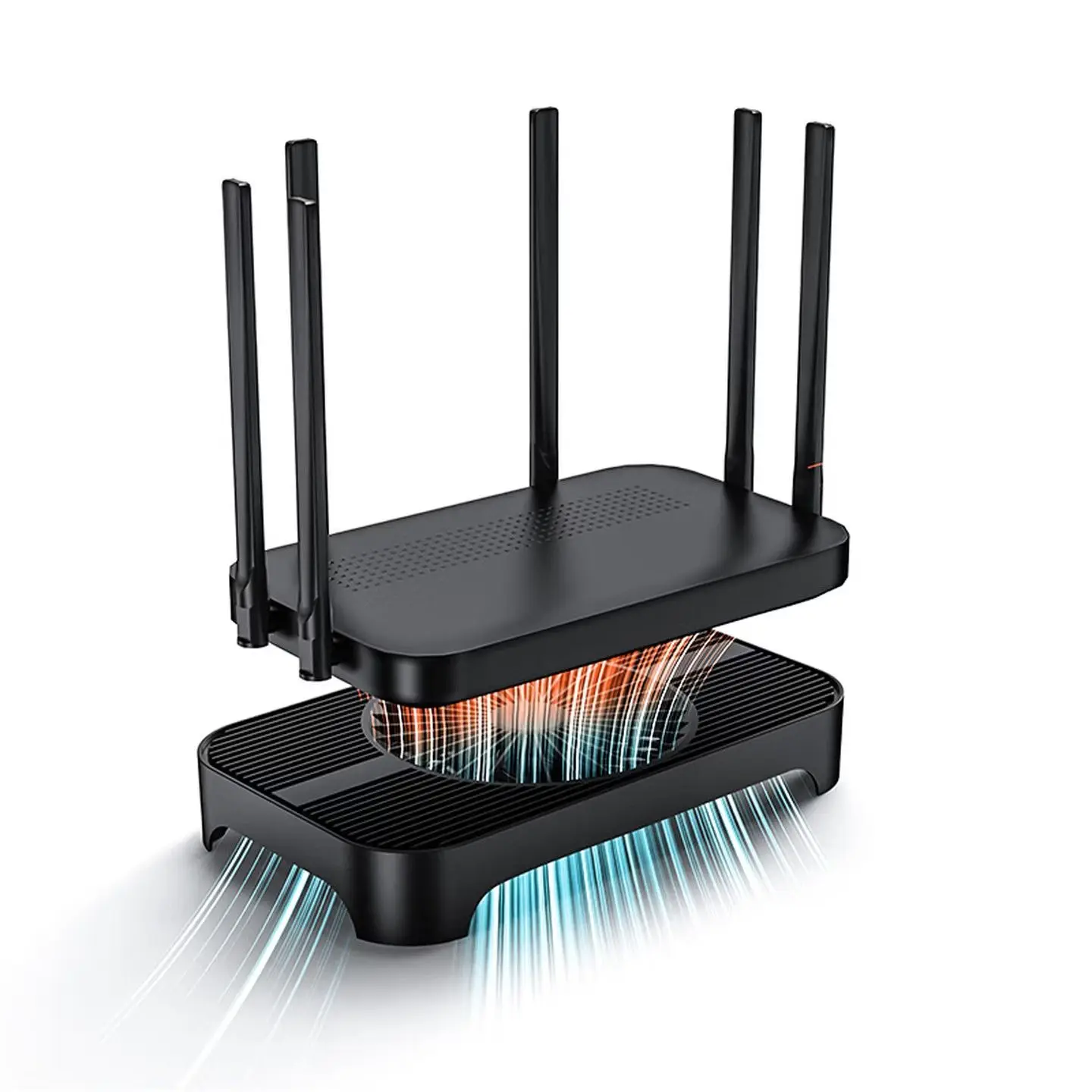 Suitable for router heat dissipation WIFI fan light cat radiator base bracket with fan switch