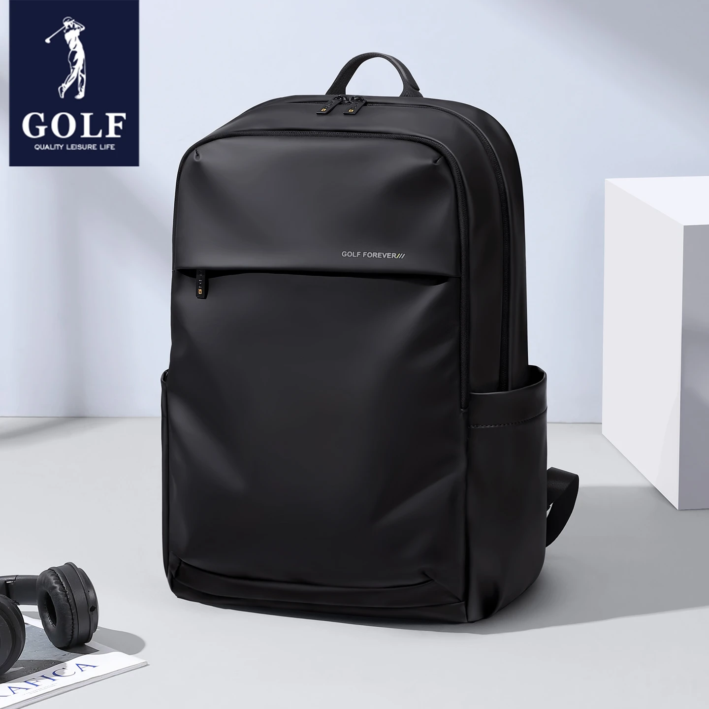 GOLF Large Capacity 17.3 Inch Men's Laptop Backpack Casual Style Waterproof Travel Backpack  Multi-functional Business Backpack