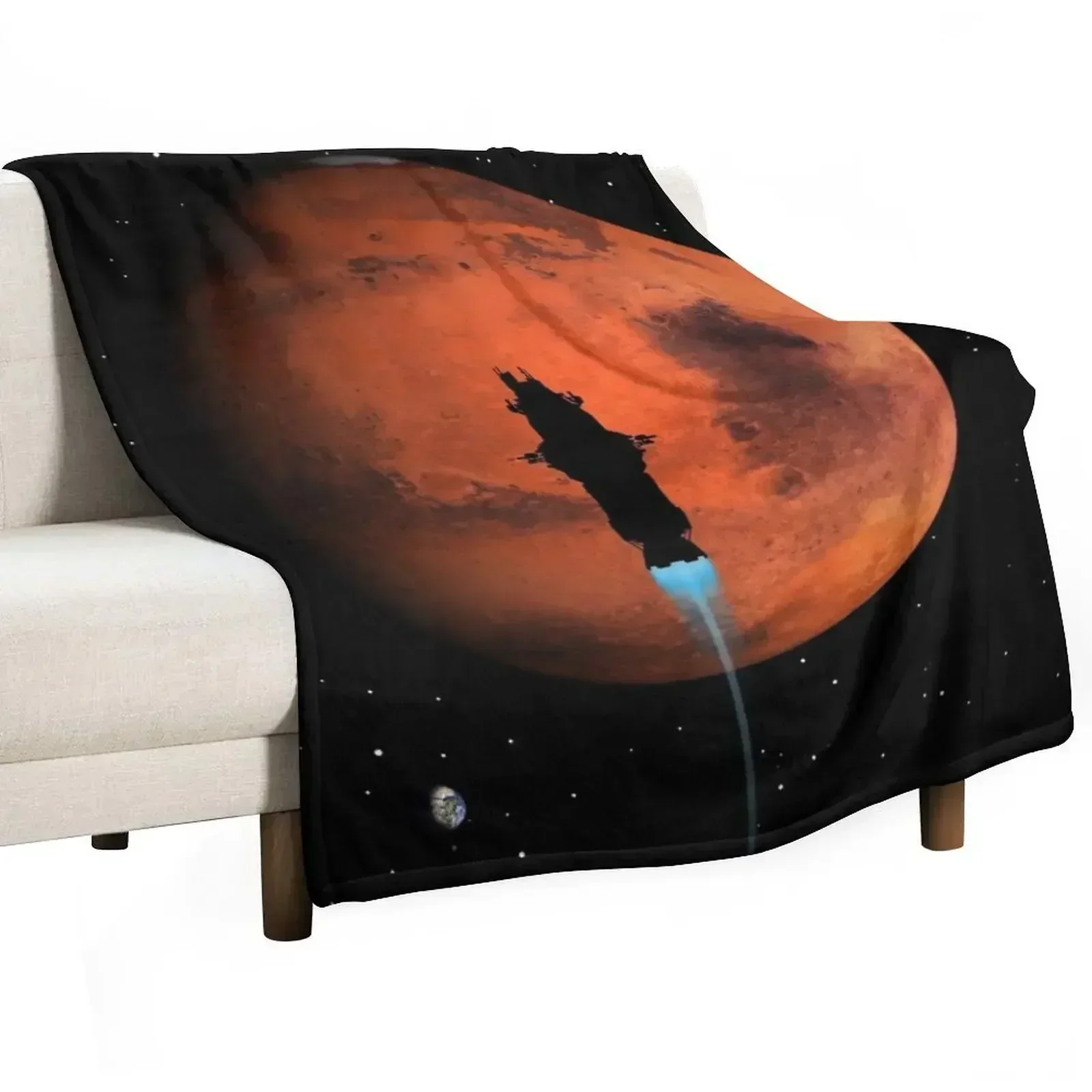 Rocinante Silhouette Poster Throw Blanket Shaggy Thermal Single Blankets