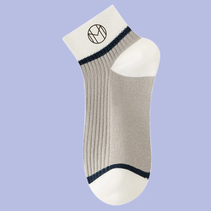 Chaussettes Courtes pour Homme, Légères et Confortables, Absorbant la Sueur, Respirantes, à Tube Moyen, pour le dehors, Décontractées, Nouvelle Collection Été, 5/10 Paires