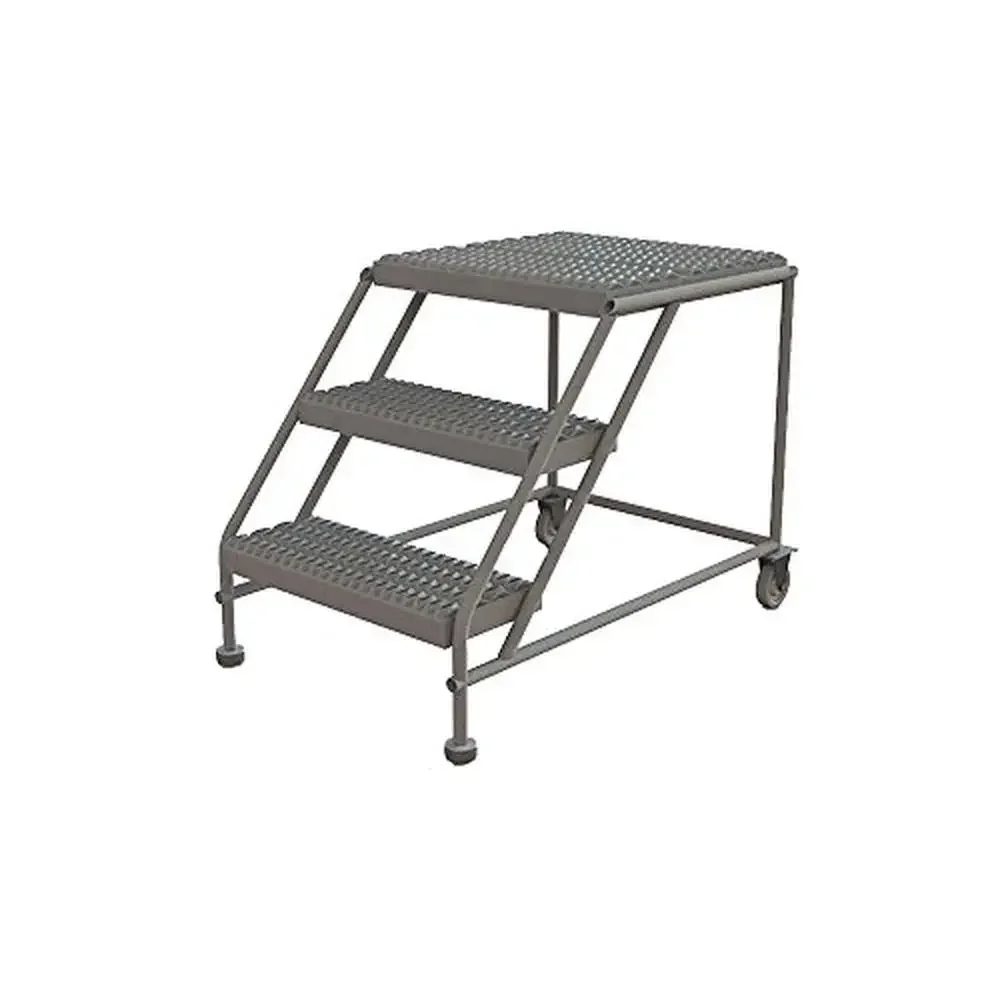 Tri-Arc WLWP032424 3-Step Forward Descent Mobile Steel Work Platform 24-Inch x 24-Inch Platform