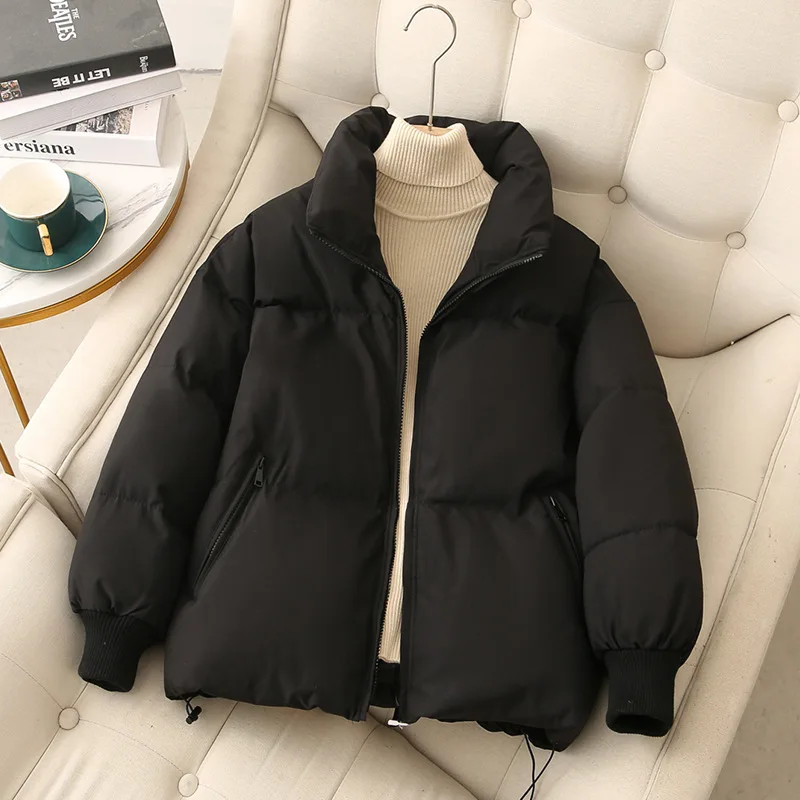 Cotton Jacket Women's Short Bread Jacket Warm Cotton Jacket Autumn and Winter Korean Version Ins Cotton Jacket Down Cotton