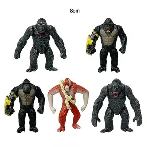 5pcs/set Godzilla Vs Kong 2 Evolutionary Version Gorilla King Kong PVC Action Figure Collectible Model Toy 8cm