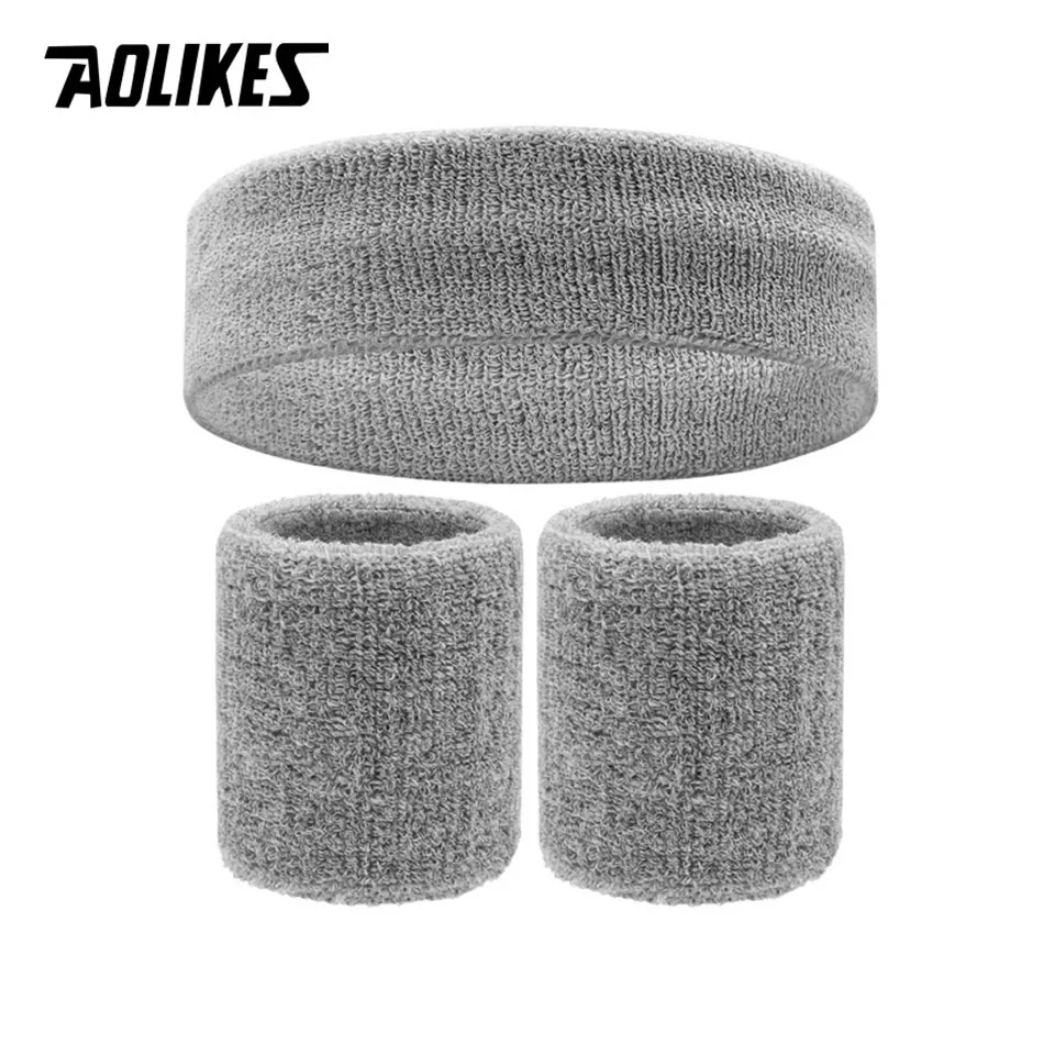 AOLIKES Sports Headband Sweatband Stretch Elastic Outdoor Sport Sweat Headband Wristband Women Gym Running Tennis Headwrap