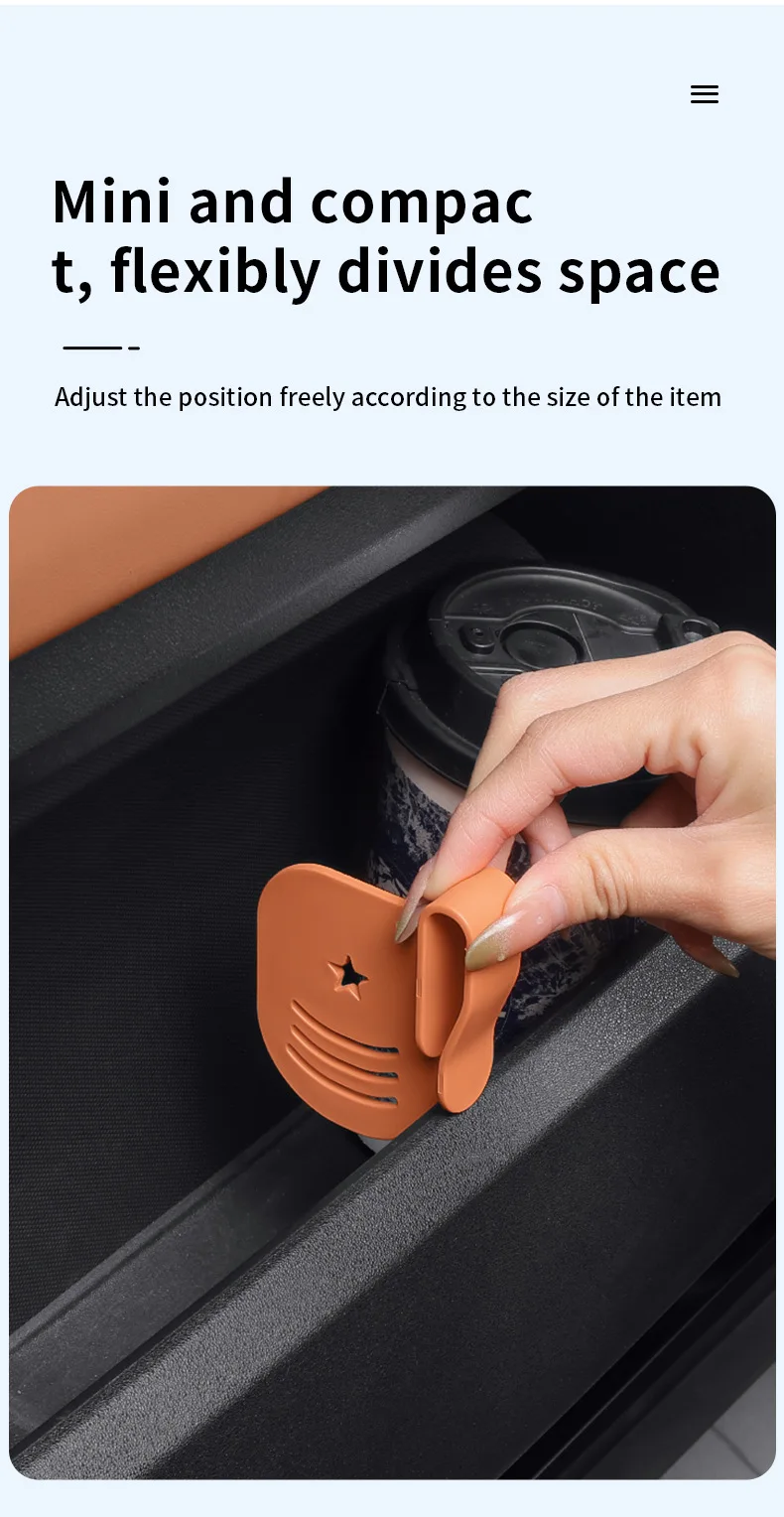 SEAMETAL 3-teilige Auto-Aufbewahrungsbox, Verstellbare Türaufbewahrungsteiler, Kfz-Organizer-Zubehör – Detail 6