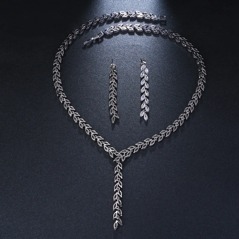 Temu Cross-border Foreign Trade Supply Zircon Necklace Bridal Dress Accessories Wedding Ladies Accessories Wholesale