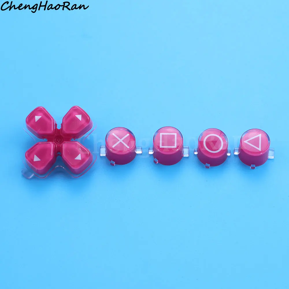 1 Set Plastic Jelly Buttons ABXY & D-pad Trigger Buttons For PS5 Game Controller Repair Replacement Accessories