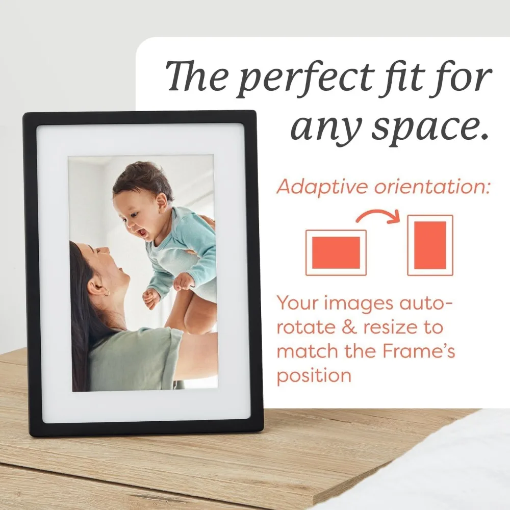 Digital Picture Frame-WiFi Enabled with Load from Phone Capability, Touch Screen Digital Photo Frame Display-Customizable Gift