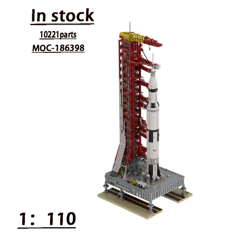 

MOC-186398 Saturn Launch Vehicle-11 Launch Umbilical Tower Splicing Assembly Building Block Model • 10221 PartsChildren's Toys