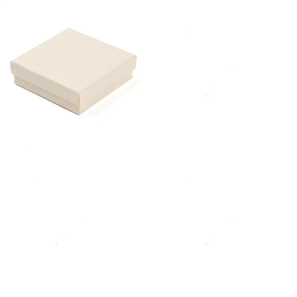 5Pcs Cardboard Paper Jewelry Storage Boxes with Sponge Gift Package Supplies Square que White 9.2x9.2x2.9cm