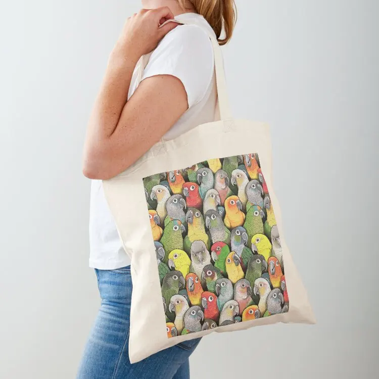 حقيبة يد نسائية من Color of Conures Tote Bag وحقائب هدايا وحقيبة تسوق وحقيبة قماش