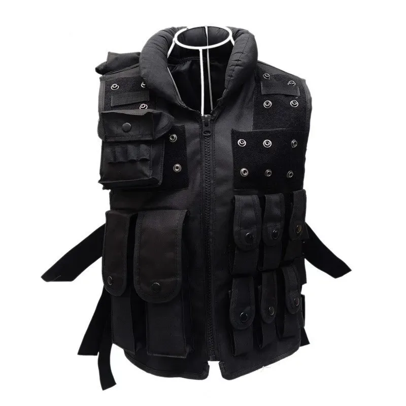 XXL Adjustable Size Tactical Vest Multi Pockets Waistcaot For Training CS Game Security Protection Oxford Waterproof Removable