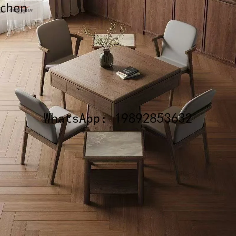 A1  Table Fully Automatic Solid Wood Mahjong Machine Multifunctional Dining Table Two-in-One