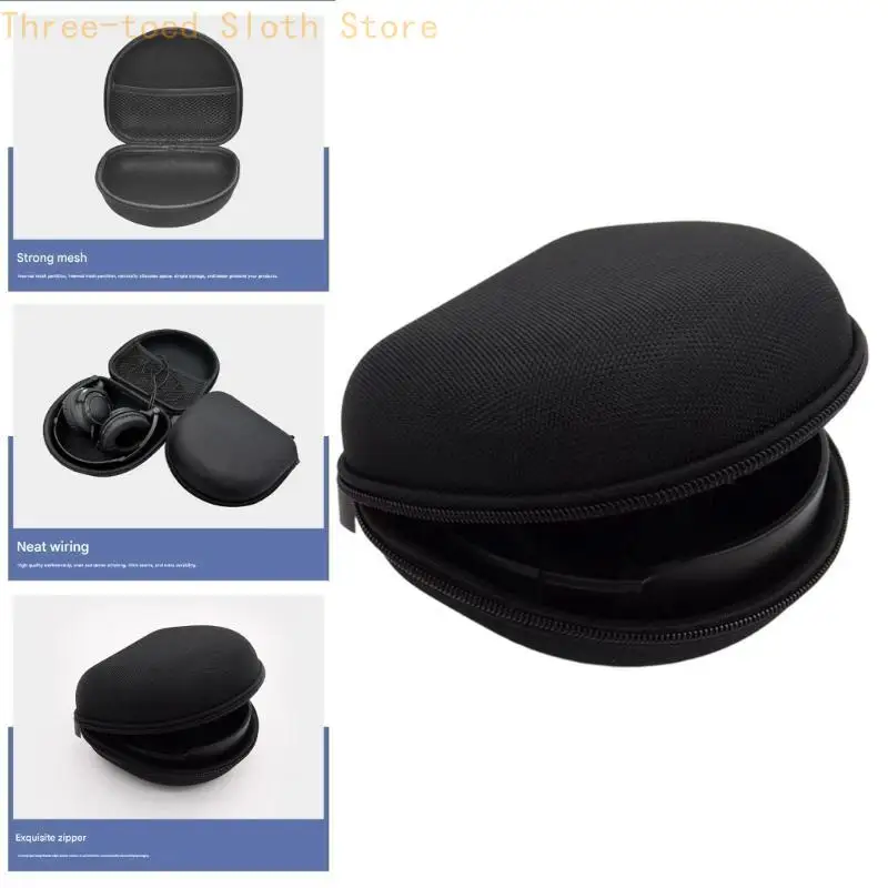 Hartschalen-Kopfhörer-Organizer für spezielle Headset-Ladekabel, Aufbewahrungstasche, Schwarz E74A – Detail 7