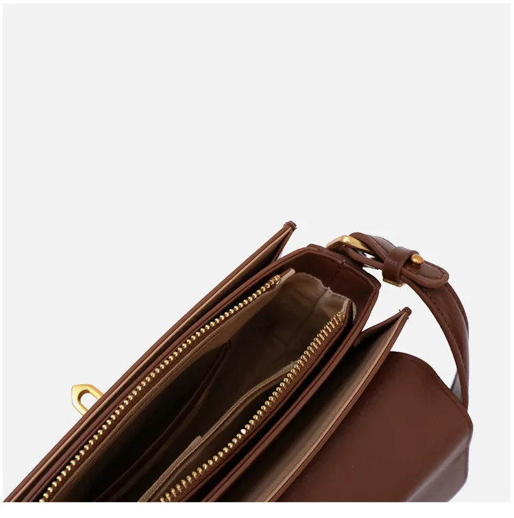 High Quality Small Square Bags Designer for Ladies Women\'s 2024 Fashion Bags Simple Real Leather Shoulder Crossbody Bag