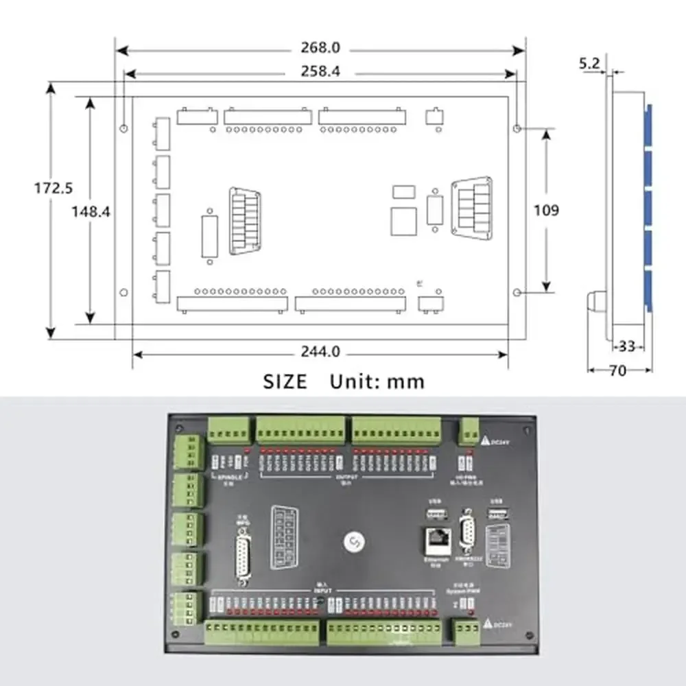 5 Axis DDCS Expert CNC Controller Offline Stand Alone Stepper Motor Driver 1000KHz Motion Control PLC Handwheel MPG ARM FPGA