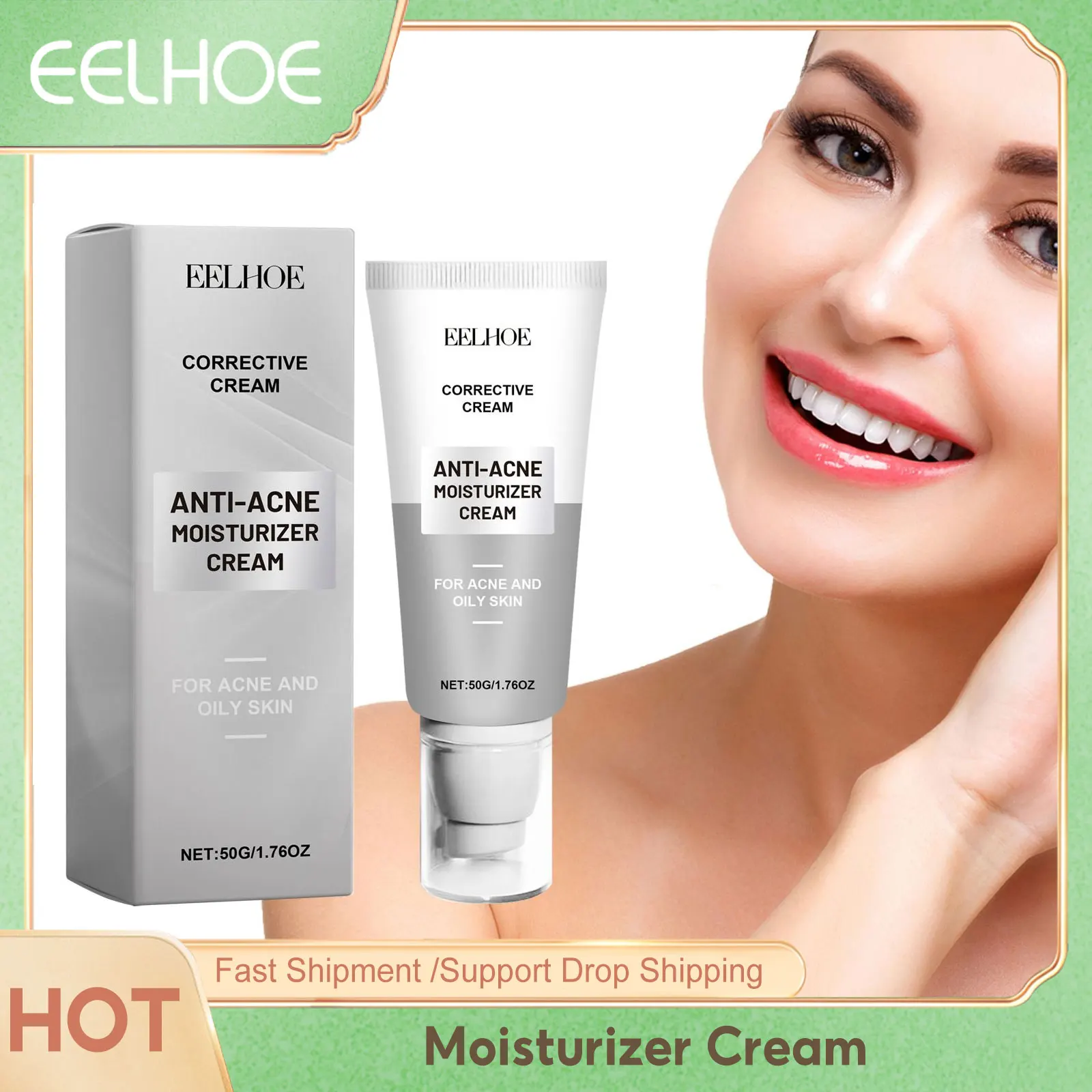 Moisturizer Face Cream For Oily Skin Redness Relief Pores Remove Melanin Anti Pigment Skin Smoothing Vitamin E Skin Care Cream