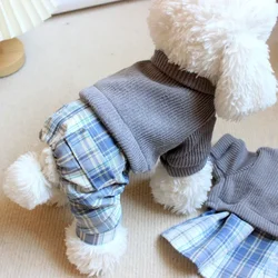 Couple Dog Clothes Jumpsuit Dress Winter Pet Clothing Boy Girl Dog Costume Apparel Puppy Skirt Pants Yorkie Pomeranian Apparel