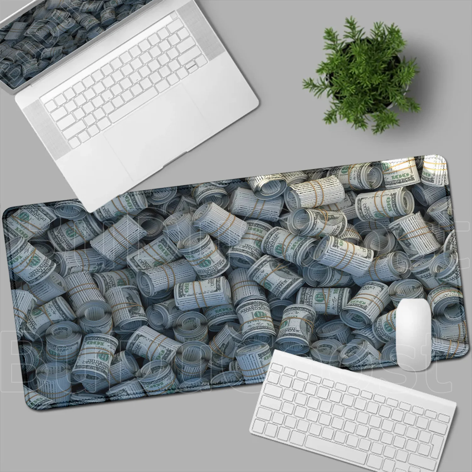 Gaming Laptop Dollar HD Printing Desk Mat  Mouse Pad Pc Accessories Table Pads Deskmat Gamer Cabinet Non-slip Keyboard  Mousepad