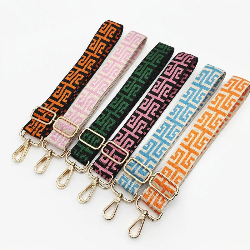 

Цветная парусиновая лямка в этническом стиле, аксессуары для багажа, регулируемая длина, косой ремень на одно плечо, сменный ремень