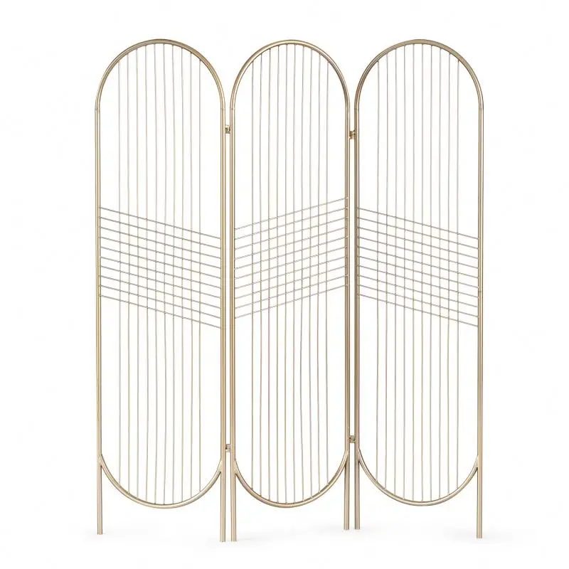 Simple modern europe style living room home decor metal folding partition screen for hollow mobile