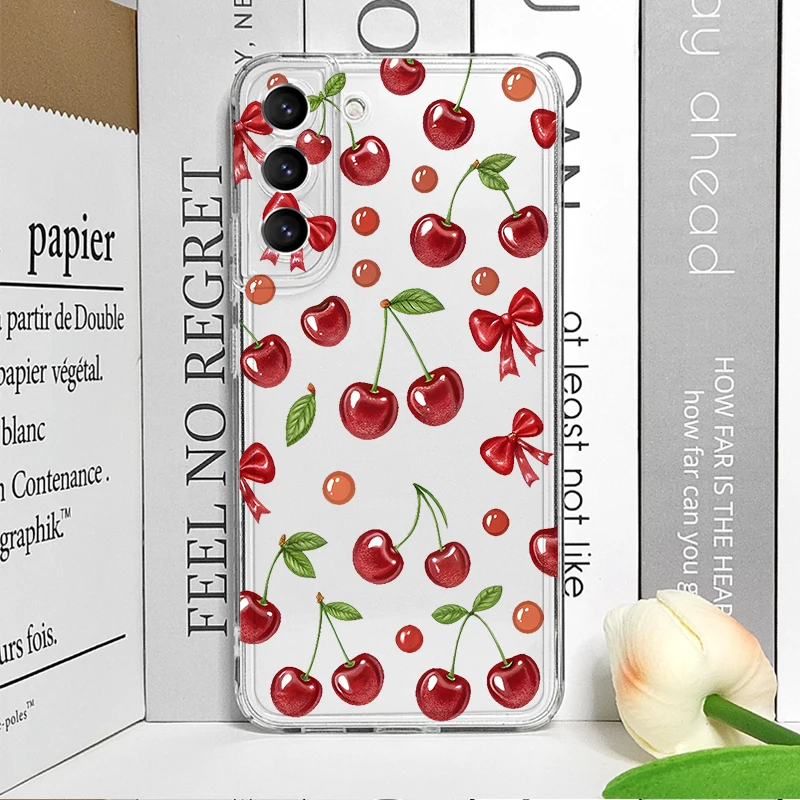 مضحك فراشة زهرة الكرز لطيف واضح جراب هاتف ل Vivo 50 لايت V30 V27 V25 V23 برو Y36 Y29 Y76 Y75 Y100 Y04 5G لينة يغطي