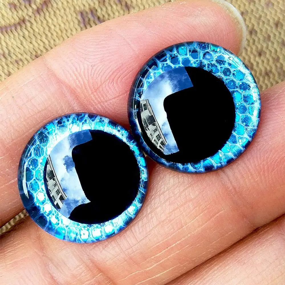 100pcs/bag Plastic Stereoscopic Flash Color Eyes Glitter 14mm DIY 3D Comical Round Glitter Eyes Mix Colors Round Glitter Fabric