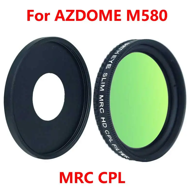 for AZDOME M580 Dash Cam HD Lens Dust Protection Anti Glare CPL Filter Ultra Slim for AZDOME M580 Camera Lens Filter