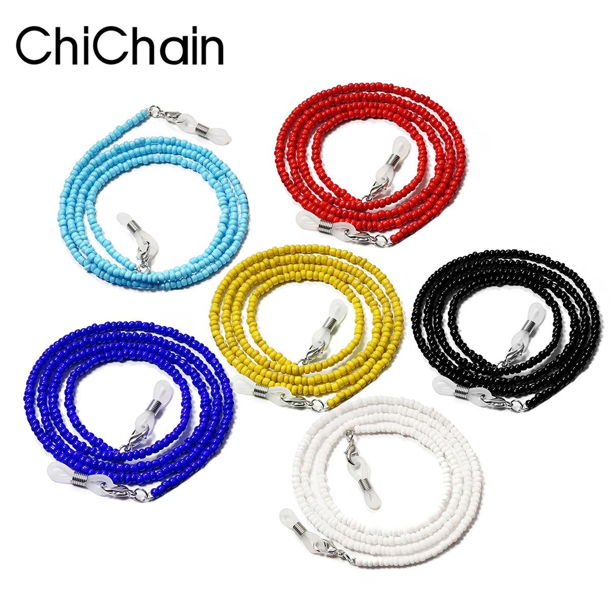 New acrylic bead necklace anti-loss anti-falling glasses chain multi-color mask chain for women reading glasses hanging chain