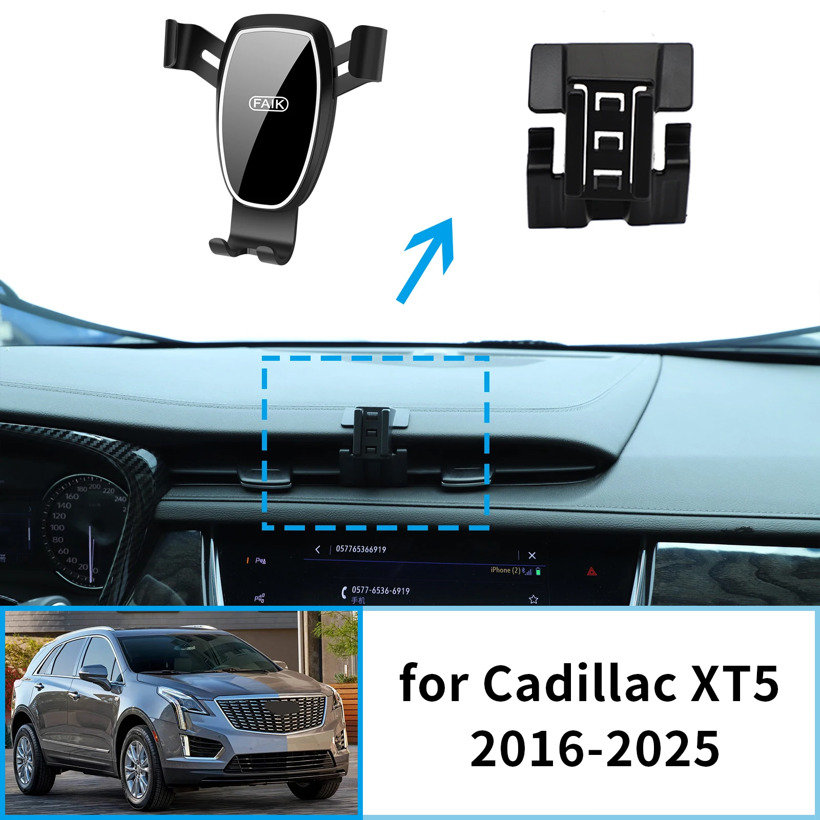 

Автомобильный держатель мобильного телефона, GPS-кронштейн для Cadillac XT5 XT6 2016 ~ 2025, навигационная подставка, автоаксессуары