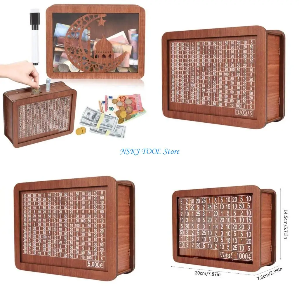 L8RC Money Box PiggyBanks Money Banks Reusable Money Box with Saving Goal