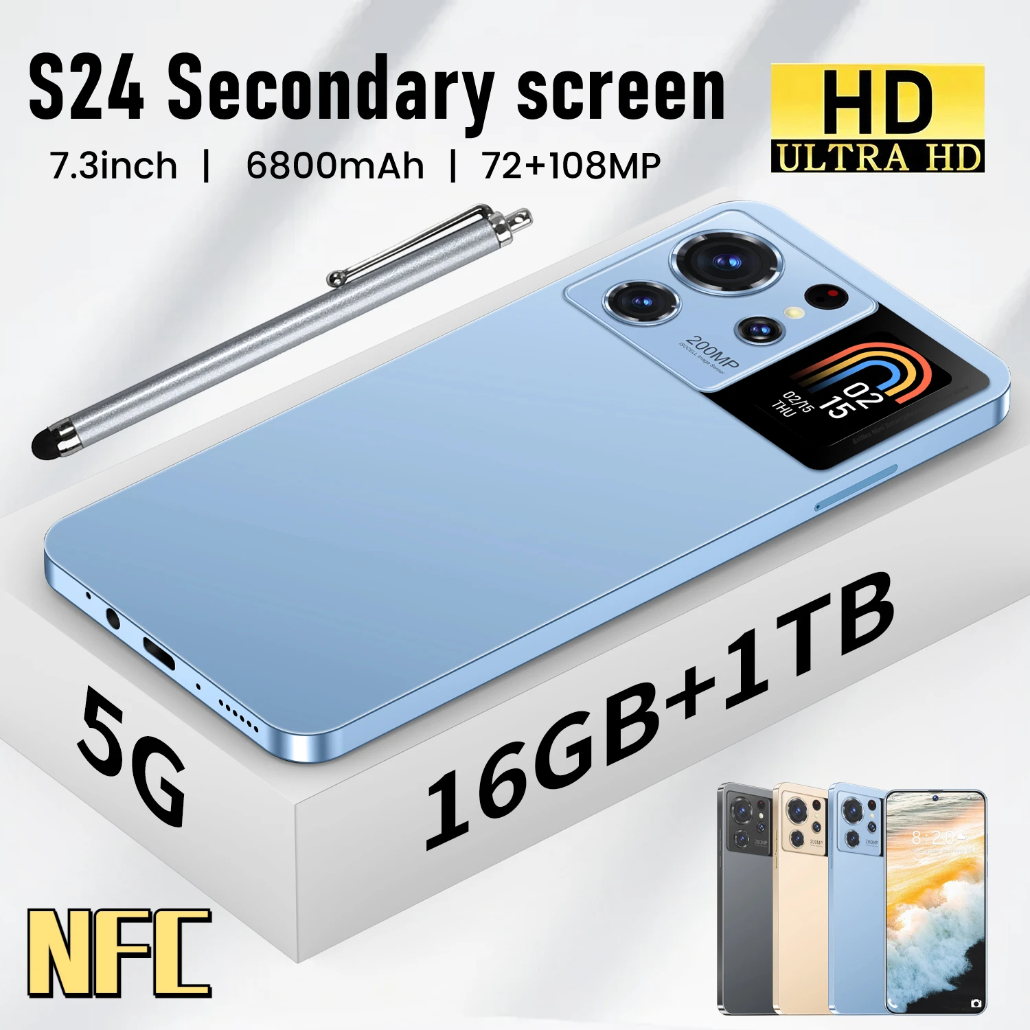 

Mobile Phones S25 Ultra 6.8 HD Screen Smart Phone Original 22G+2T 5G Dual Sim Celulares Android Unlocked 108MP 7800mAh S24 Ultra