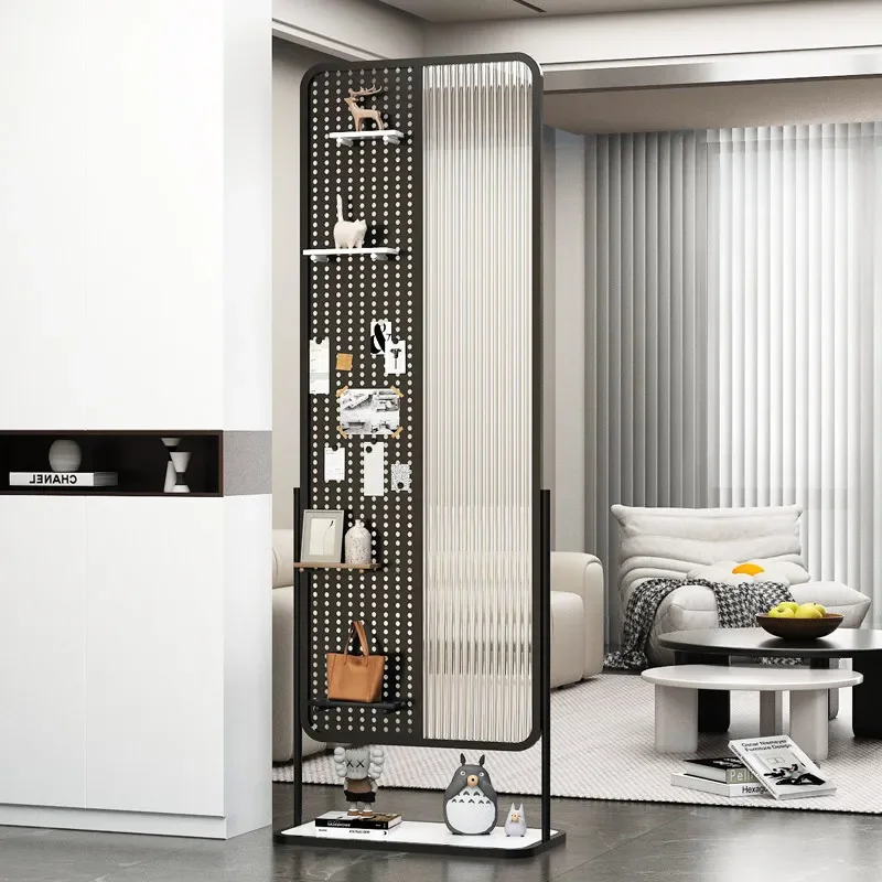 Glass hole plate screen partition living room entry entrance shelf office water ripple seat screen