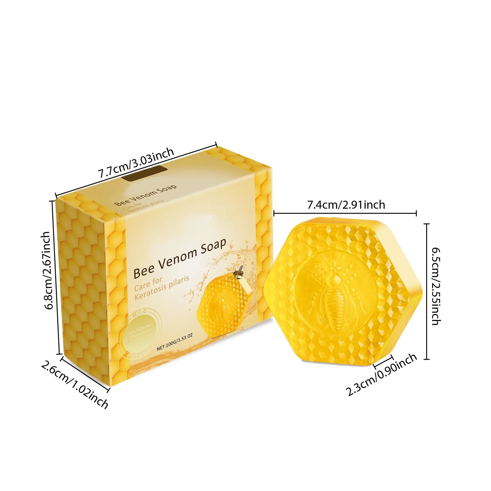 Bee Vēnom Soap Of Derma Care Soap Moisturizing & Cleaning Helping To Clear Accumulated Soap Men And Women Of All Ages