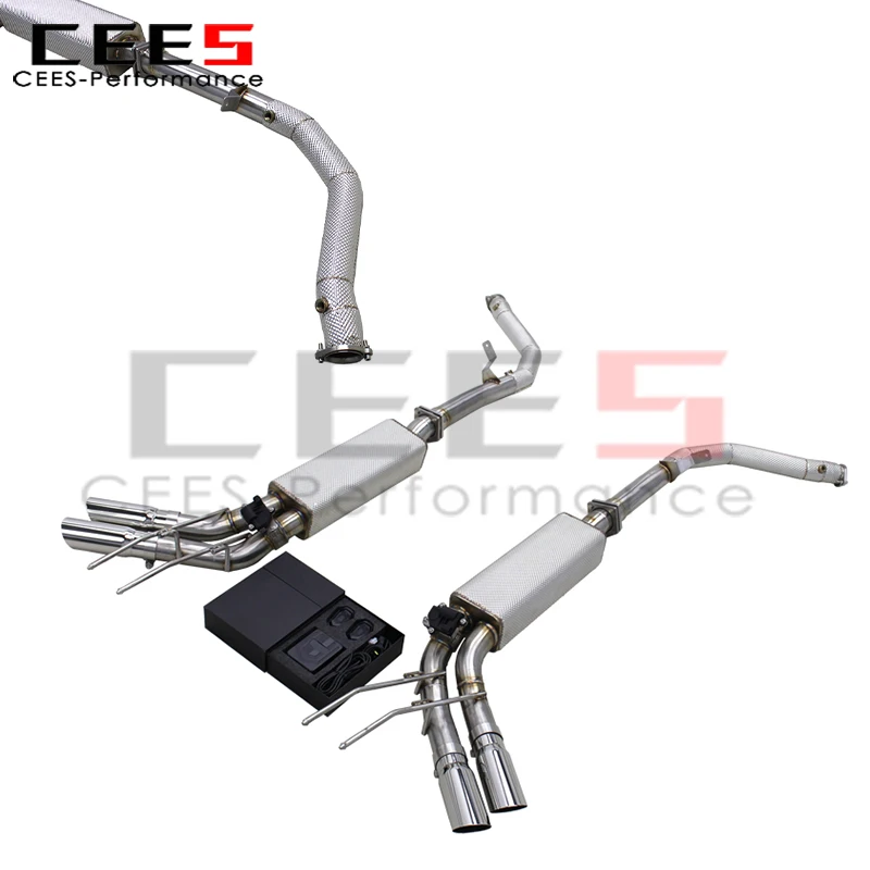 

cees Valvetronic Catback Exhaust with Downpipe for Mercedes G63 AMG W463 (2013-2019) Performance Tuning Exhaust Pipe Kit