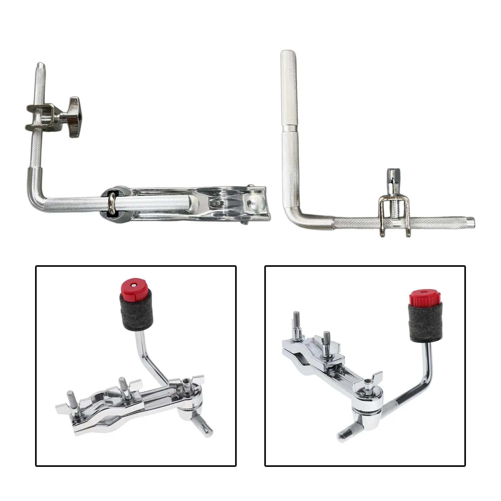 

Metal Mount Cowbell Bracket Drum Hardware Holder Percussion Assembly for Professional Drummers