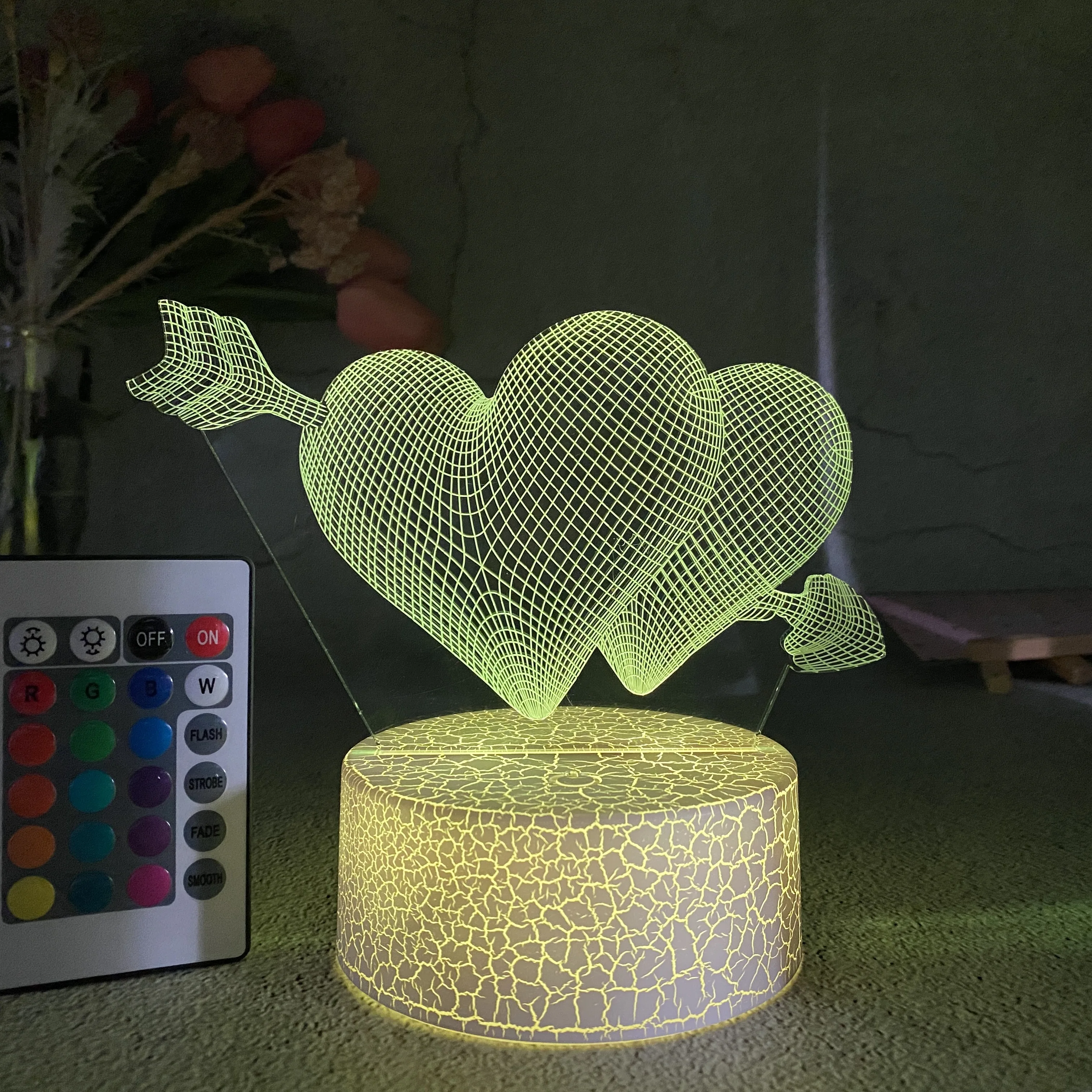 High Appearance Grade Throughheart 3d Nightlight Bedroom Headlamp Creative Plug Dream Warm Gift