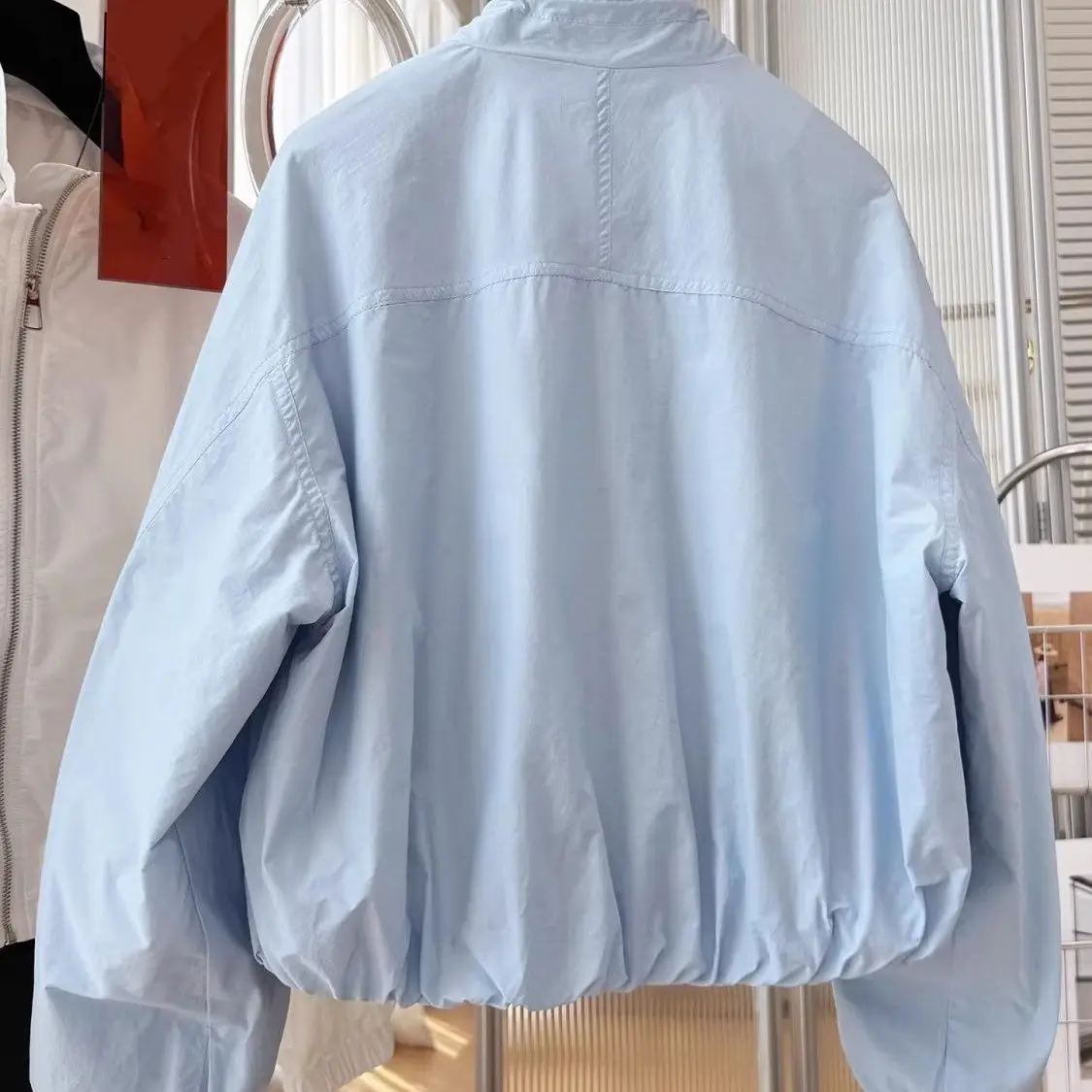 Korean Sunscreen Clothing Thin Stand-up Collar Jacket Women Casual Thin Lined Coat Spring Summer Outdoor Sun Protection Clothing
