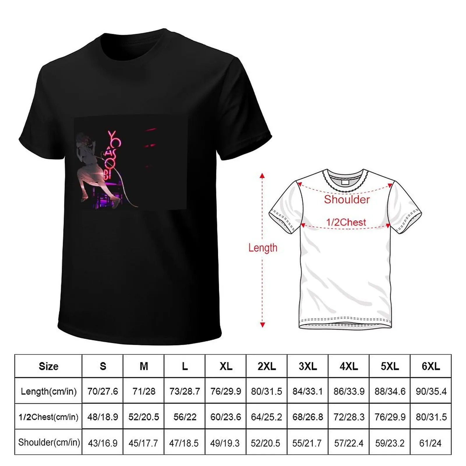 Yoasobi Poster T-shirt aesthetic clothes oversizeds kawaii clothes oversized Men's clothing