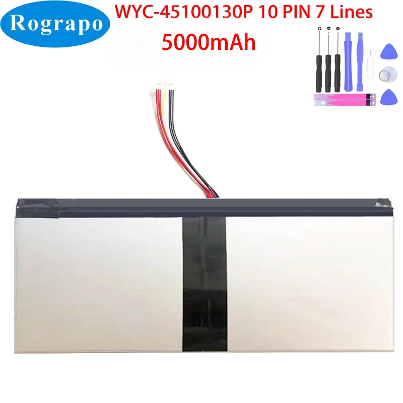 

New 7.6V 5000mAh For WYC-45100130P WYC 45100130P Notebook Laptop Battery 10 PIN 7 Wire Plug Tools