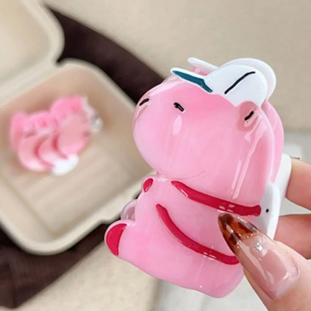 Korean Style Capybara Acetate Hair Claw Pink Cartoon Animal Hair Crab Clip Funny Kawaii Acetic Acid Shark Clip Headdress