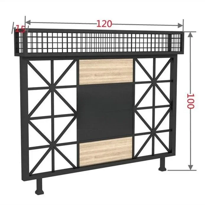 Wrought iron screen bar, aisle decorative half flower stand, restaurant green plant low partition wall