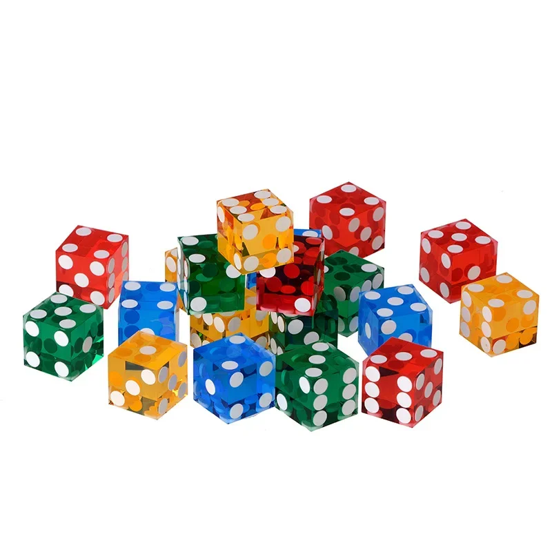 

5 шт., высококачественные акриловые 19 мм, прямоугольные острые шестиугольные плоские кубики, зеркальные акриловые кубики через обработку красного цвета