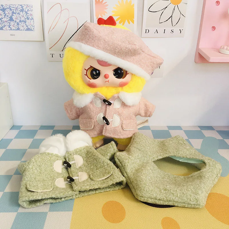 

Baby Three 400% одежда, большая кукла, плюшевое пальто с беретом, сменная кукольная одежда, милые розовые шерстяные пальто, шляпа, аксессуары для костюма
