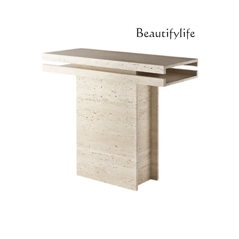 

Light luxury modern simple entrance door entrance table high-end marble entrance table