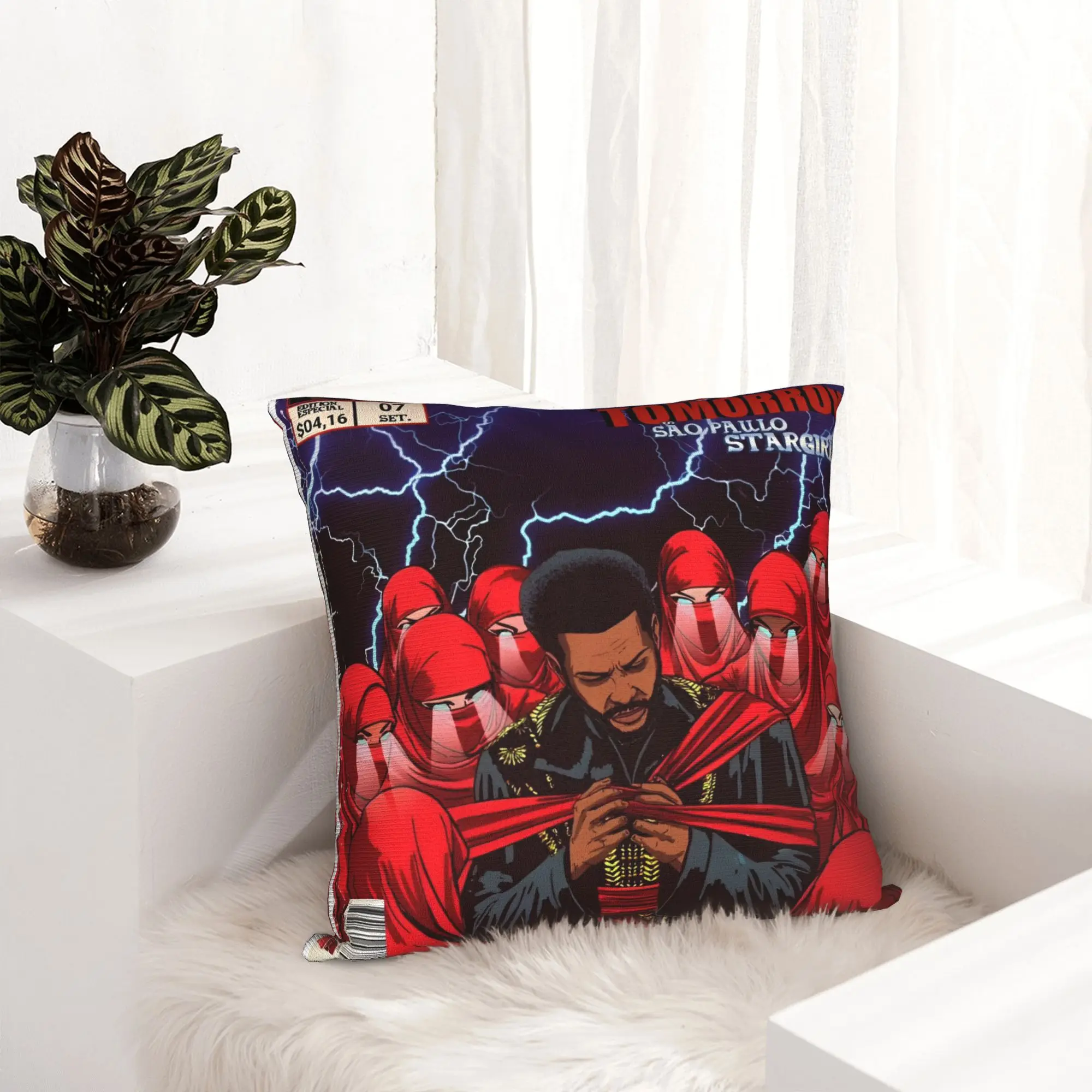 The Weeknd Hurry Up Tomorrow Pillowcase Printing Polyester Cushion Cover Gift  Throw Pillow Case Cover Seater Zipper 18''
