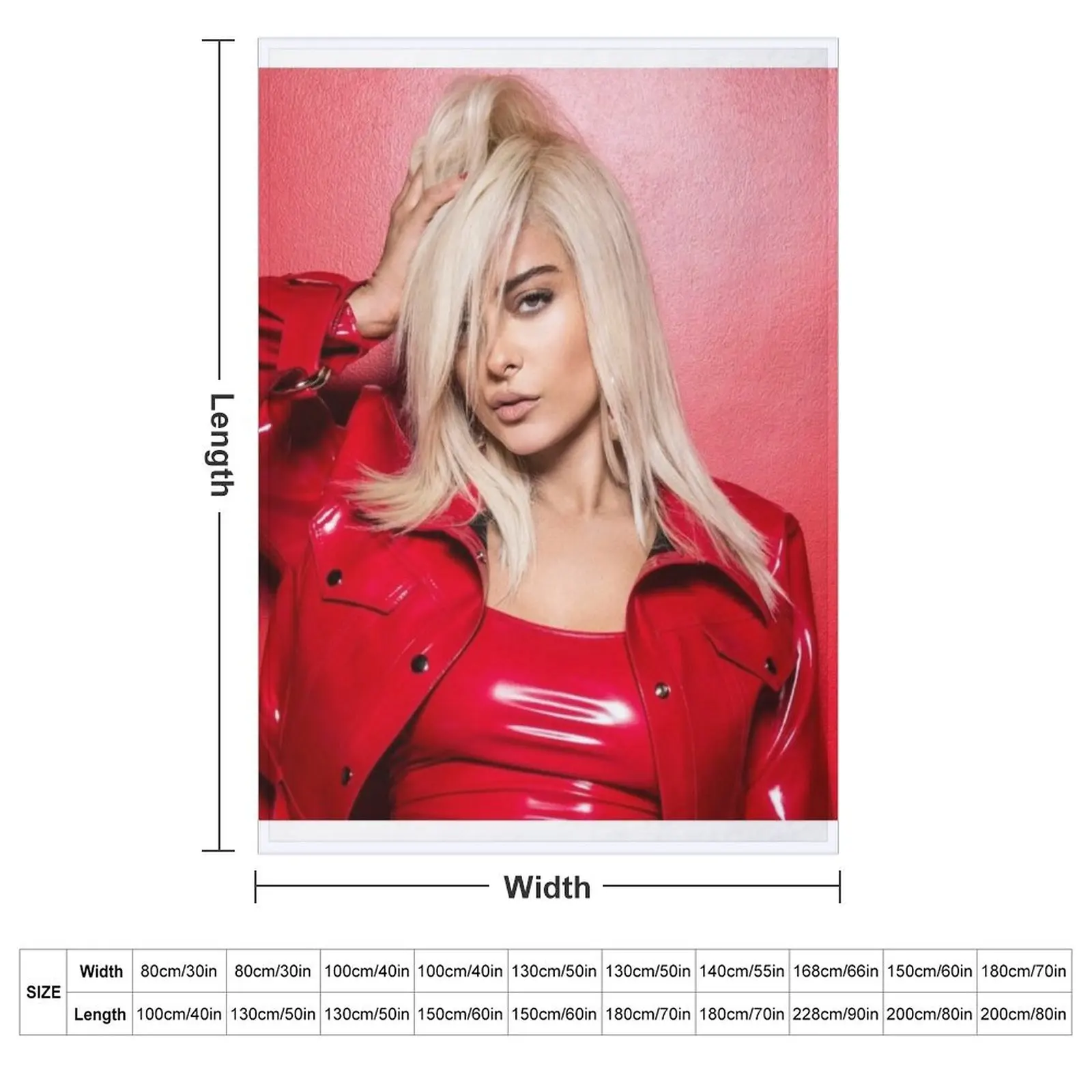 BEBE REXHA Red Leather Jacket Throw Blanket Kid'S Personalized Gift valentine gift ideas Bed Fashionable Hairys Plaid Blankets