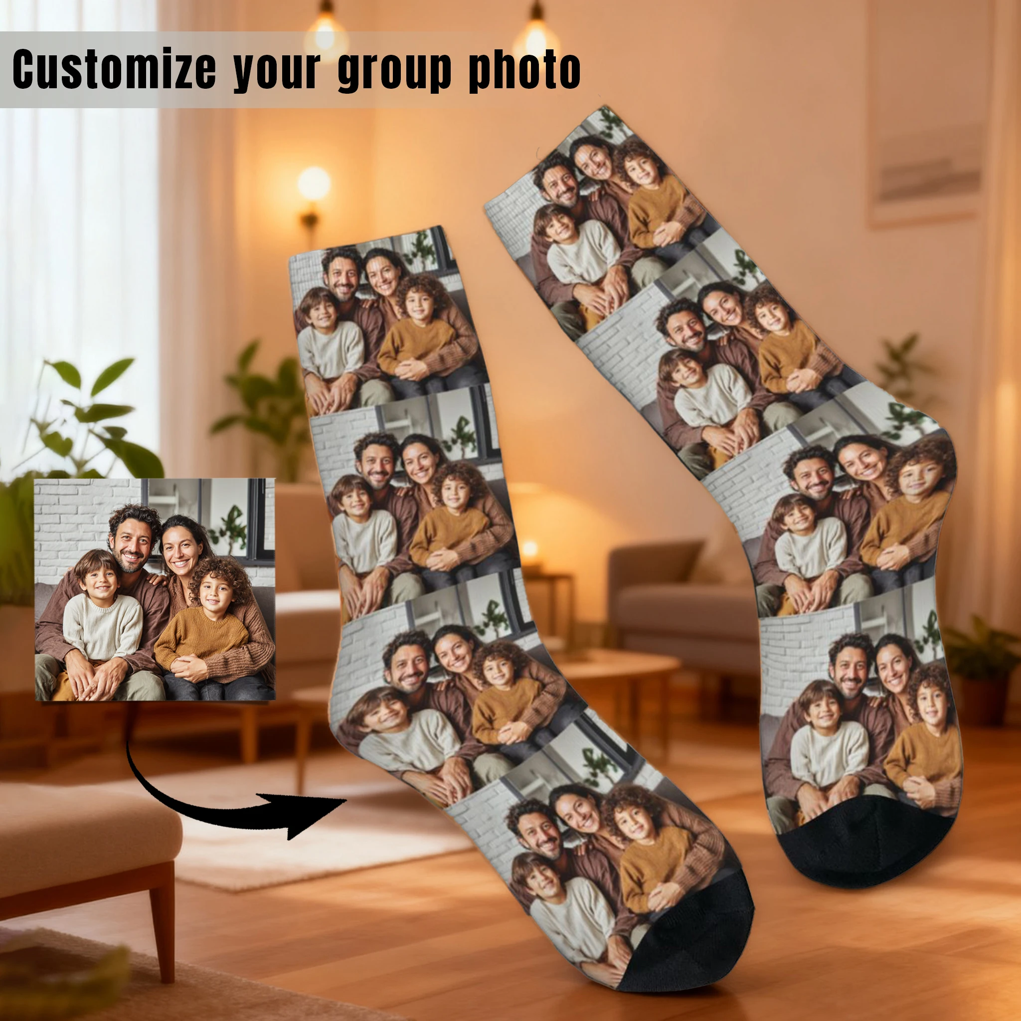 

Customized photo socks Personalized family photo gifts Customized couple socks Anniversary gifts