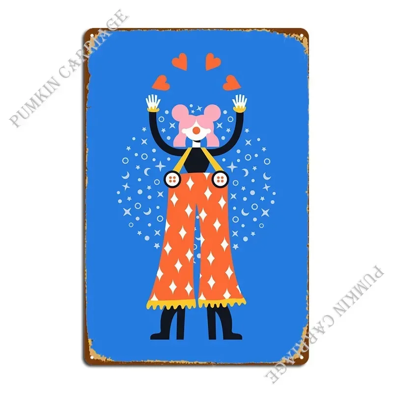 Heart Of A Clown Metal Sign Funny Wall Decor Bar Cave Cinema Tin Sign Poster